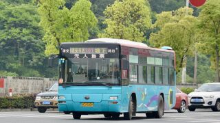 ZK6100HGC行驶至瑞枫大道文定路路口