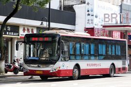 ZK6125CHEVPG1行驶于人民路